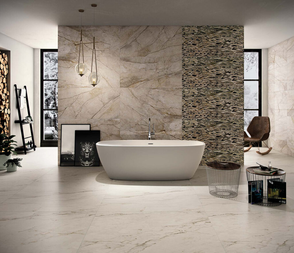 Интерьер с плиткой BLU AQ6 260 LP Imola Ceramica