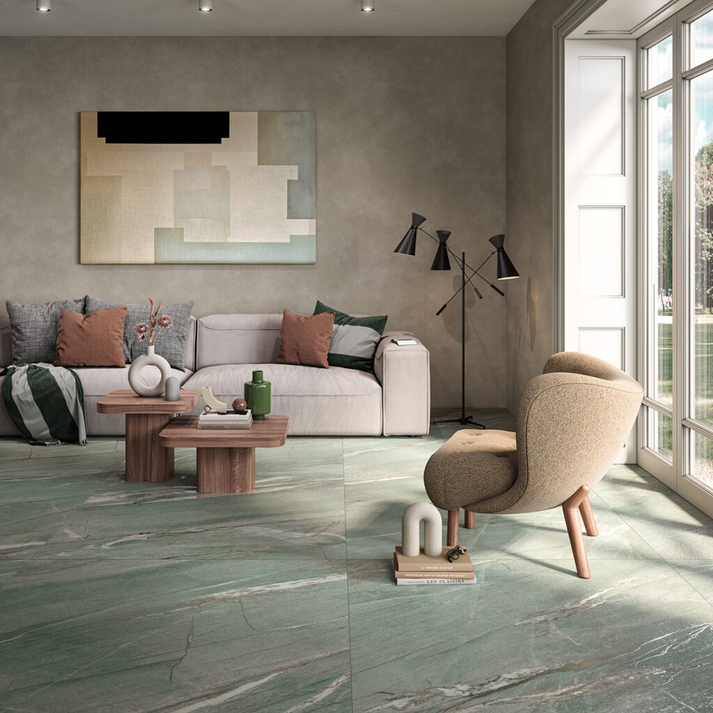 Интерьер с плиткой BLU AQ6 260 LP Imola Ceramica