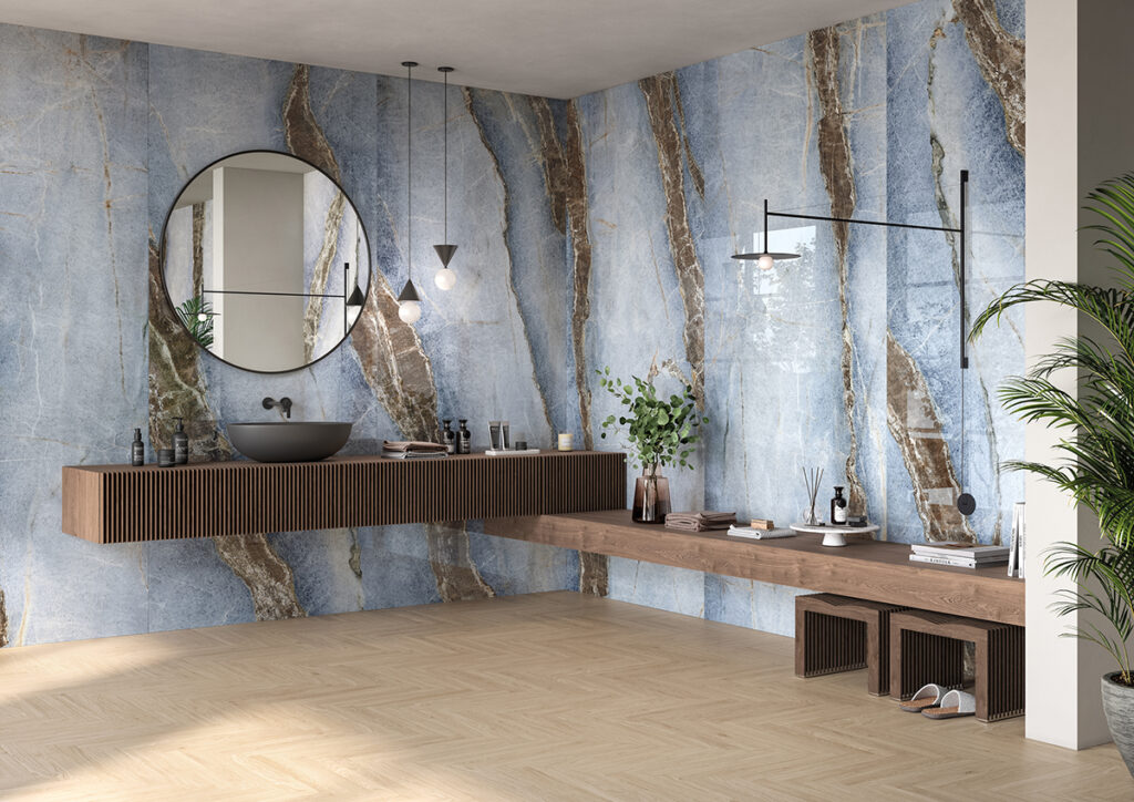 Интерьер с плиткой BLU AQ6 260 LP Imola Ceramica