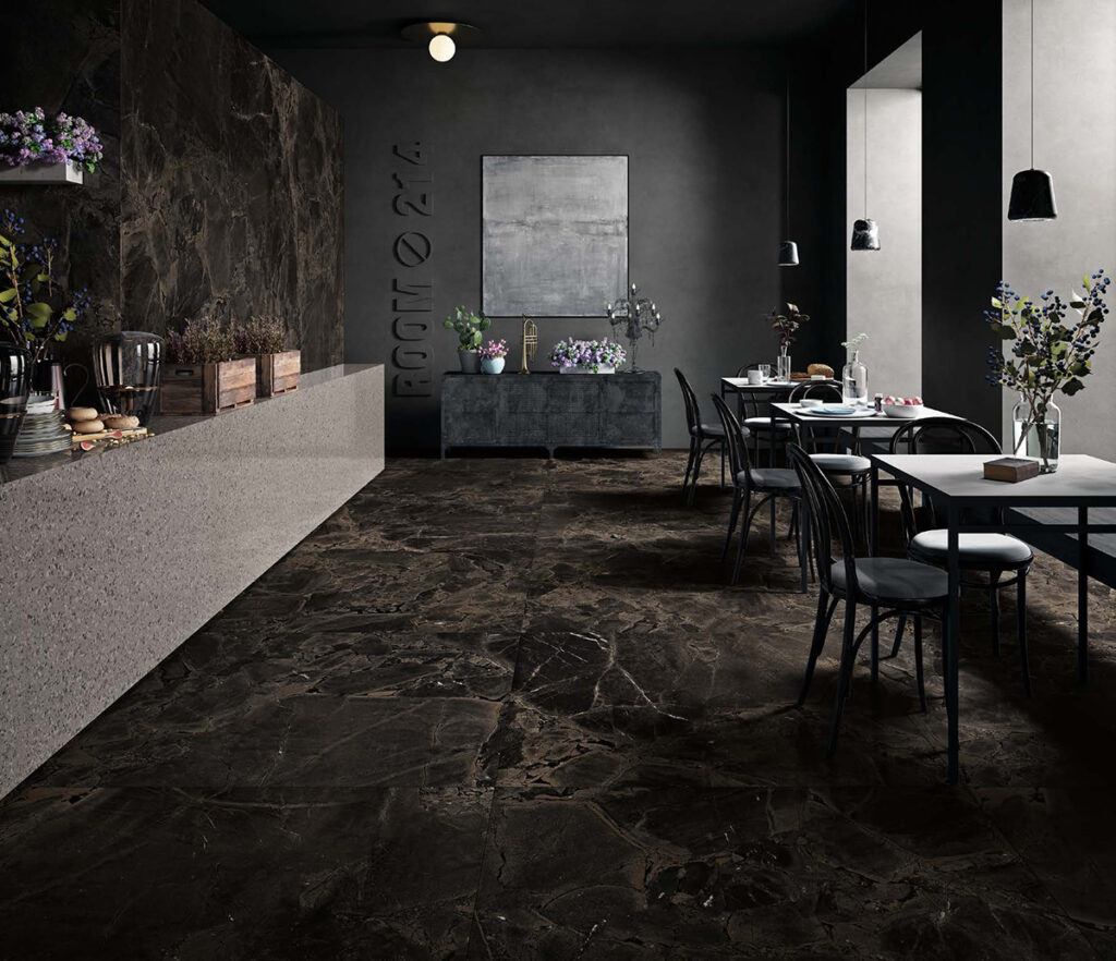 Интерьер с плиткой BLU AQ6 260 LP Imola Ceramica
