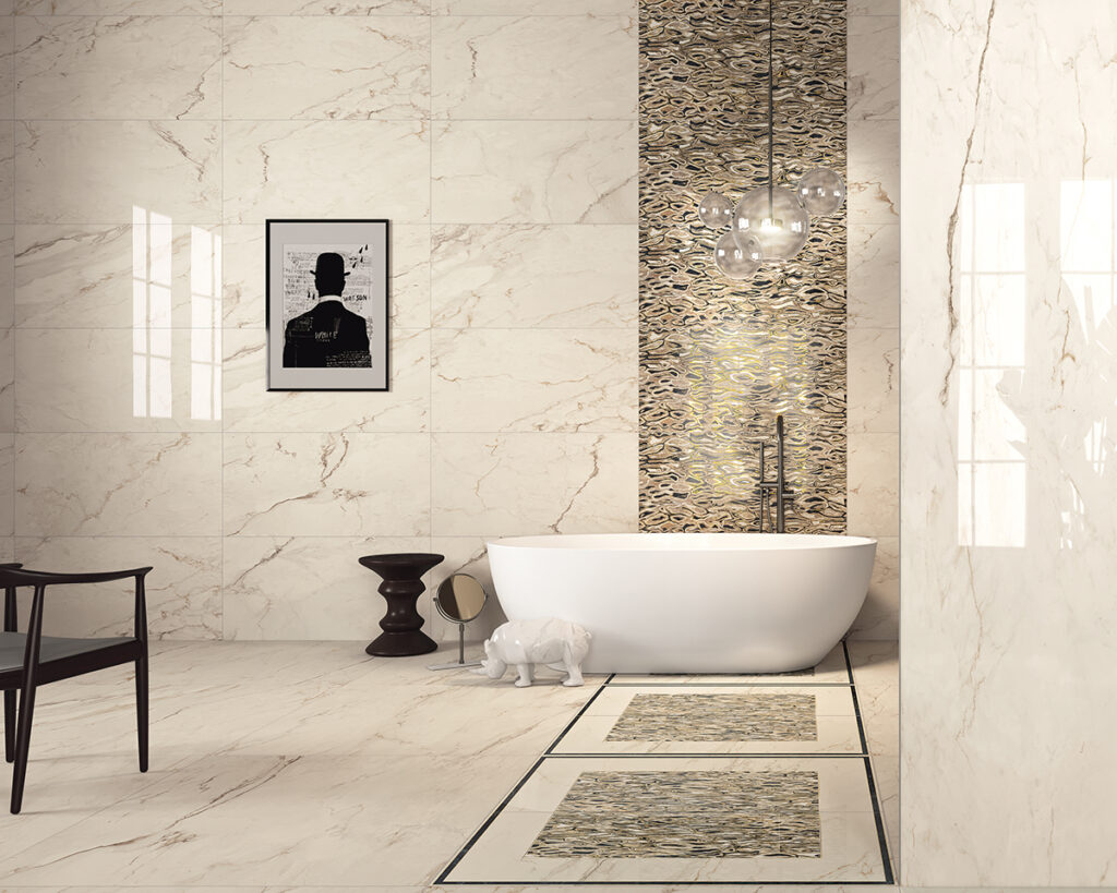 Интерьер с плиткой BLU AQ6 260 LP Imola Ceramica